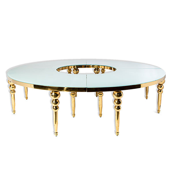 Table Louisa Quart de cercle - Or