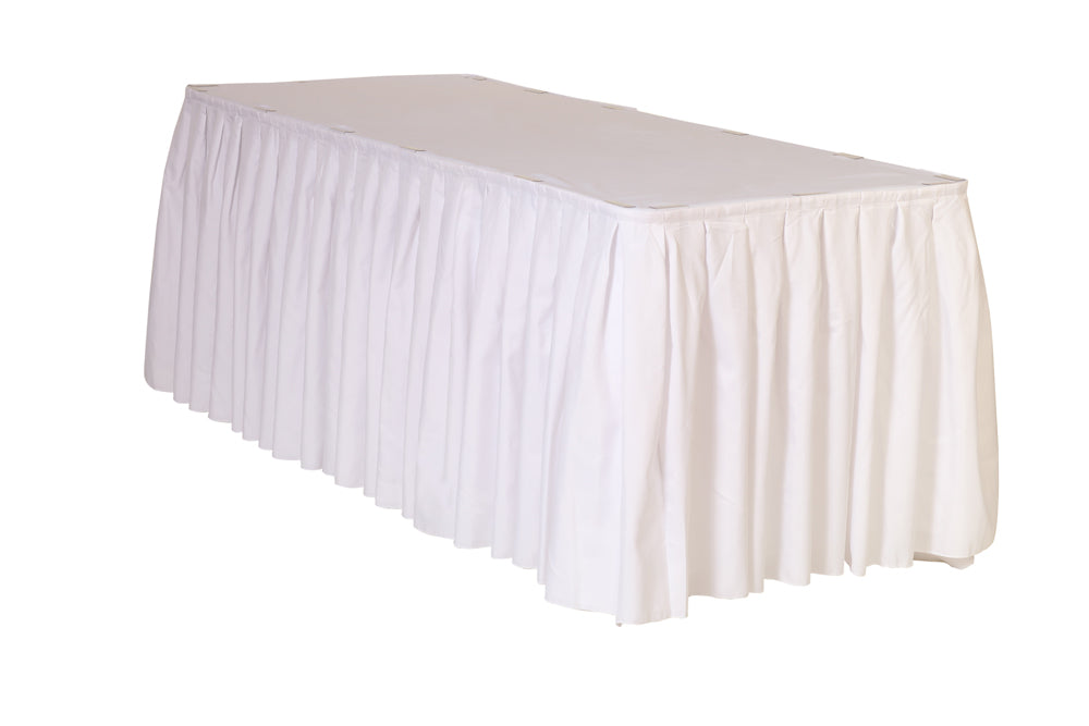 Jupe de Table Polyester – Blanche