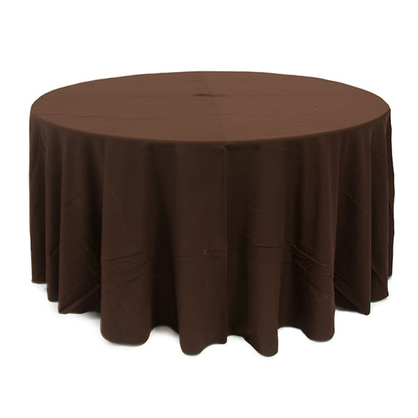 Nappe Ronde Polyester - Brun