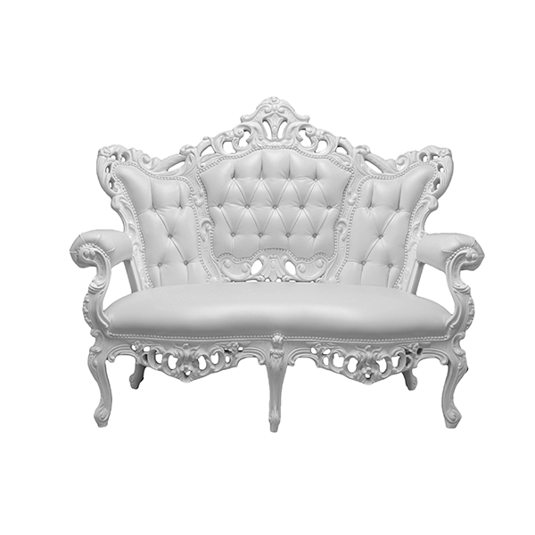 Banquette Style Baroque  Blanc