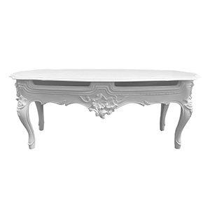 Table à Café Style Baroque -Blanc