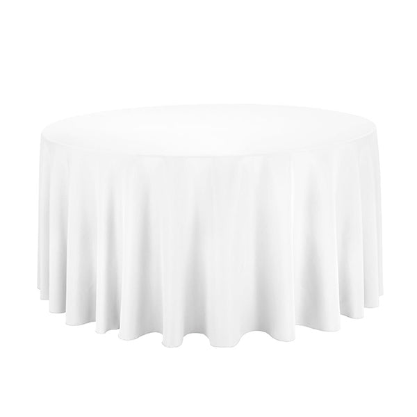 Nappe Ronde Polyester - Blanc