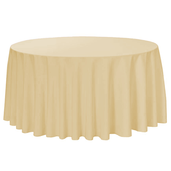 Nappe Ronde Polyester - Champagne