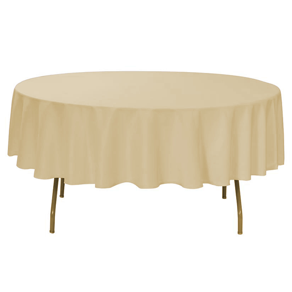 Nappe Ronde Polyester - Champagne