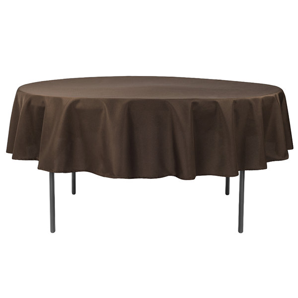 Nappe Ronde Polyester - Brun