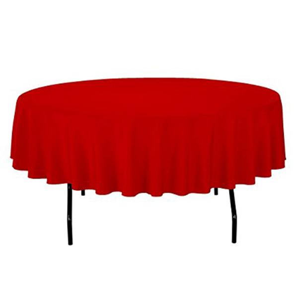 Nappe Ronde Polyester - Rouge